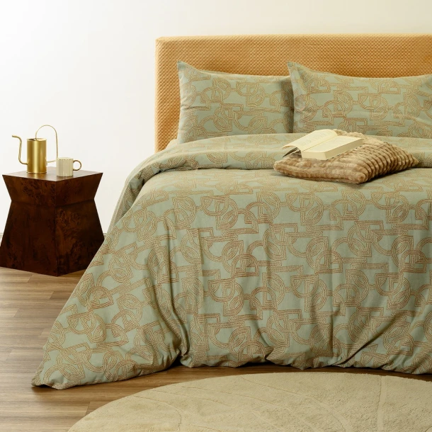 Σετ Σεντόνια Φανελένια Μονά 170x270εκ. Ember Aqua Winter Line Melinen 20006439