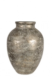 Βάζο Μεταλλικό Αντικέ Ασημί 26x26x36εκ. Zen Collection 26.16.52811
