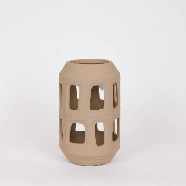 Φανάρι Κεραμικό Καφέ 17,5x28εκ. ESTHETI 819-00521