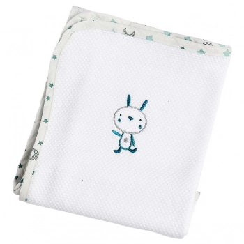 Πάνα Πικέ Βαμβακερή Bebe Κουκουτσάκι 80x80εκ. Fly Me Mint 30906