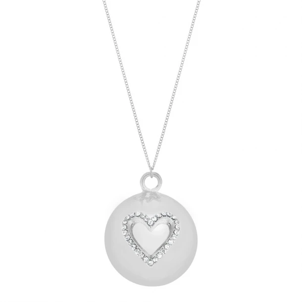 Μενταγιόν Εγκυμοσύνης Lilo Heart Silver Proud Mama PM-744