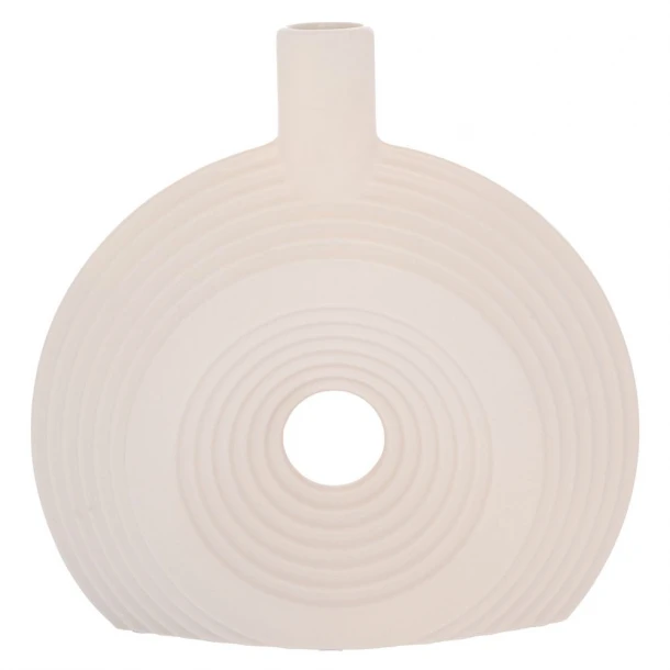 Βάζο Κεραμικό Κρεμ 28x7x26εκ. iliadis 92018