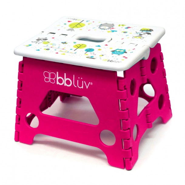 Αναδιπλούμενο Σκαλάκι 24x18x19εκ. Ροζ Bbluv Step B0114-P