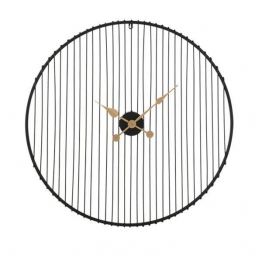 Ρολόι Τοίχου Μεταλλικό Μαύρο-Χρυσό Art Et Lumiere 80εκ. 10840