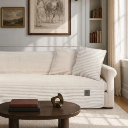 Ριχτάρι Flannel Τετραθέσιος 180x350εκ. Essential 3995 Ivory Greenwich Polo Club