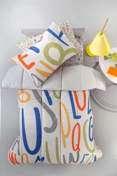 Πάπλωμα Παιδικό Microsuede 160x220εκ. Letters Multi Guy Laroche