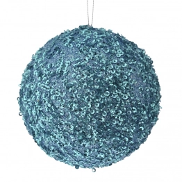 Χριστουγεννιάτικη Μπάλα Polyfoam Γαλάζια Glitter 12εκ. iliadis 83524