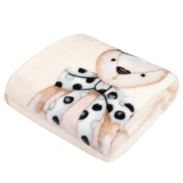 Κουβέρτα Βελουτέ Κούνιας 110x140εκ. Essential Baby 8859 Cream Greenwich Polo Club