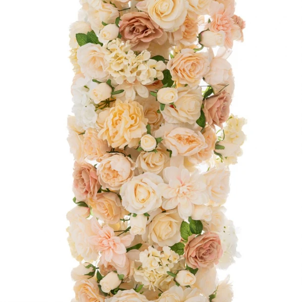 Runner Με Μπεζ-Λευκά Λουλούδια 45x200εκ. iliadis 92684