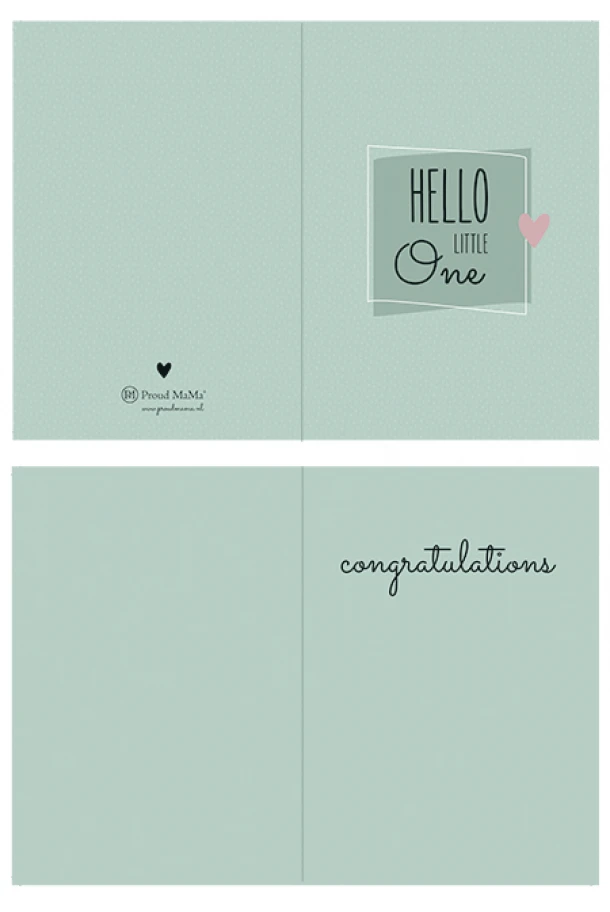 Ευχετήρια Κάρτα Γέννησης Blue-Mint Proud mama PM-602