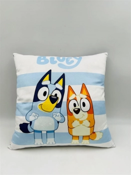 Διακοσμητικό Μαξιλάρι 3D Velboa 38x38εκ. BBC Studios Bluey 600 White-Sky Blue DimCol
