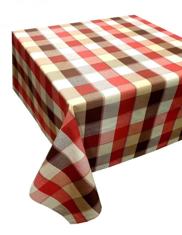 Τραπεζομάντηλο Polycotton 140x220εκ. Καρώ Design-3 Red Komvos Home 7001755-7