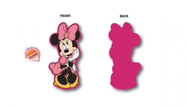 Διακοσμητικό Μαξιλάρι Μικρό Velboa 15εκ. Minnie 454 Fuchsia Disney Home