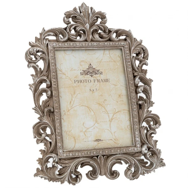 Κορνίζα Polyresin Σκαλιστή Ασημί 22,5x2x30εκ. iliadis 89739