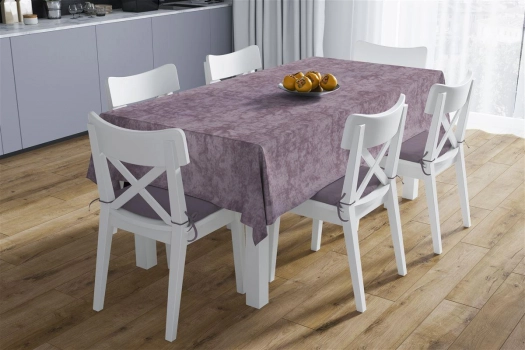 Σετ 2τμχ Τραπεζομάντηλο & Runner Εμπριμέ Polycotton Αλέκιαστο 140x220εκ.-40x220εκ. Panama Shadow Dark Lilac DimCol