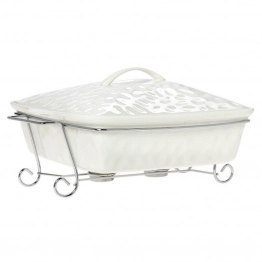 Γάστρα Πυρίμαχη Τετράγωνη Με Καπάκι 38εκ. Punto CRYSPO TRIO 26.000.57