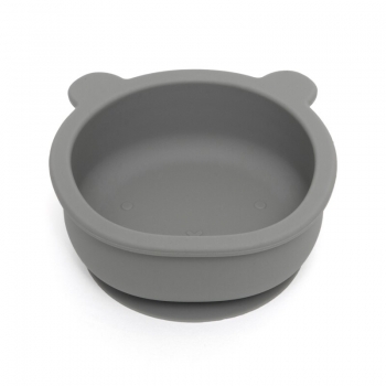 Μπωλ Σιλικόνης Με Βεντούζα Bear Pewter Green 12x11x5εκ. Petit Monkey PTM-SB2