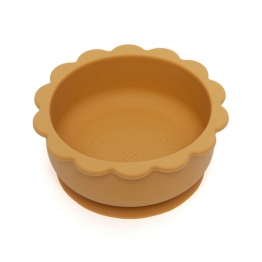 Μπωλ Σιλικόνης Με Βεντούζα Lion Ochre 12x11x5εκ. Petit Monkey PTM-SB6