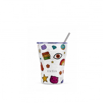 Θερμός-Ποτήρι Ανοξείδωτο Coffee Mug Urban Vibes Save The Aegean Estia 350ml-8,7x12,5εκ. 01-48761