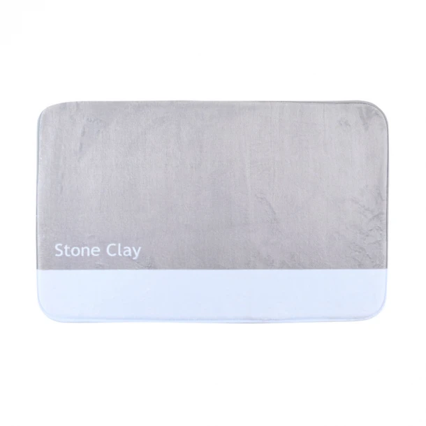Ταπέτο Μπάνιου Αντιολισθητικό 50x80x2εκ. Stone Clay Με Αφρό Μνήμης Tone Lab Estia 02-40277
