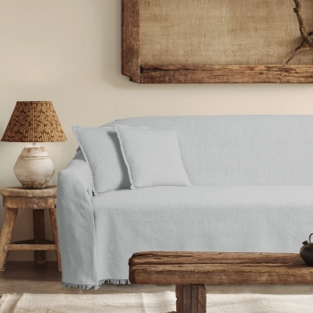 Ριχτάρι Βαμβακερό Τριθέσιος 180x300εκ. Throws Line 0284 Grey Das Home