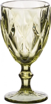 Σετ Ποτήρι Νερού 6τμχ Κολωνάτο Γυάλινο Kare Green 320ml CRYSPO TRIO 52.703.53