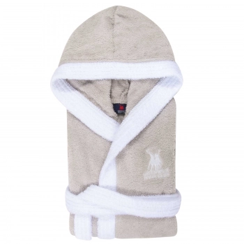 Μπουρνούζι Παιδικό Με Κέντημα Βαμβακερό 8 Ετών Essential 8622 Grey Greenwich Polo Club