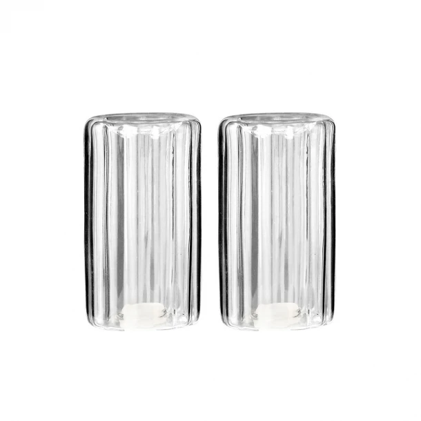 Σετ 2τμχ Αλατοπίπερο Γυάλινο 4,5x4,5x8,5εκ. Allure Estia 01-26363