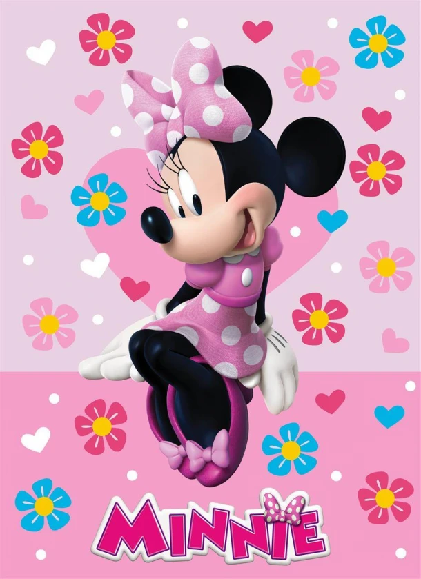 Κουβέρτα Μονή Βελουτέ 160x220εκ. Home Minnie 514 Digital Print Disney DimCol