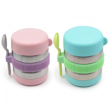 Θερμός Φαγητού Με Πιρούνι Fidget 300ml Ροζ Melii MEL21000