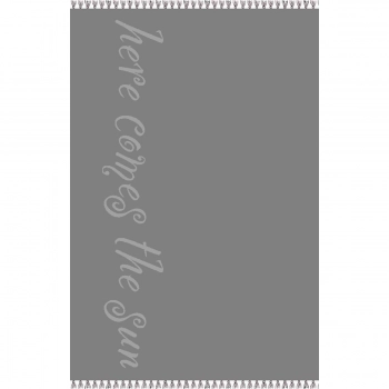 Πετσέτα Θαλάσσης Βαμβακερή Velour Dark Grey 86x160εκ. Beatles Melinen 20004880