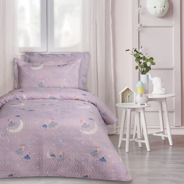 Κουβερλί Microfiber Μονό 160x240εκ. Kid Line 4980 Lilac Das Kids