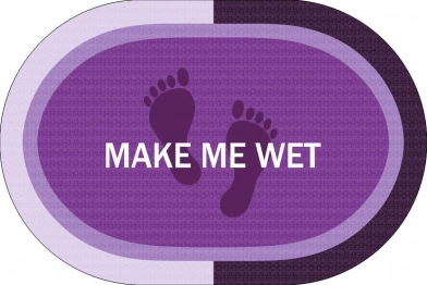 Ταπέτο Μπάνιου Αντιολισθητικό Polyester 50x70εκ. Make Me Wet Lilac DimCol