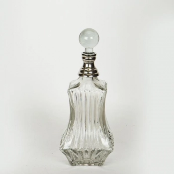 Καράφα Γυάλινη-Μεταλλική Διάφανη-Ασημί 11x33εκ. ESTHETI 752-10523