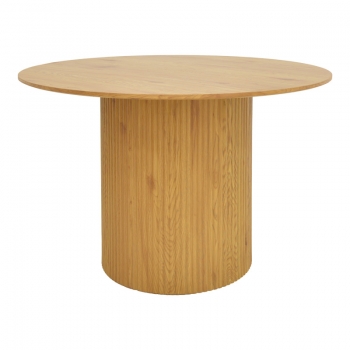 Τραπέζι Karulo pakoworld mdf σε sonoma απόχρωση Φ120x76εκ