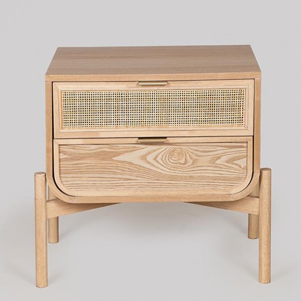 Κομοδίνο Ξύλινο Καφέ 58x38x50εκ. ESTHETI 750-35527