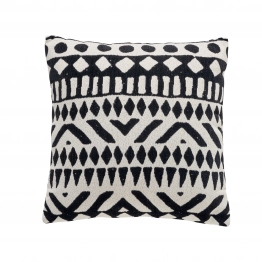 Διακοσμητικό Μαξιλάρι Chenille 40x40εκ. Throws 0277 Μαύρο-Κρεμ Das Home