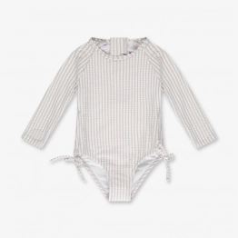 Ολόσωμο Μαγιώ Με Μανίκια UV 12-18μηνών Pink-White Minene 241480012612M