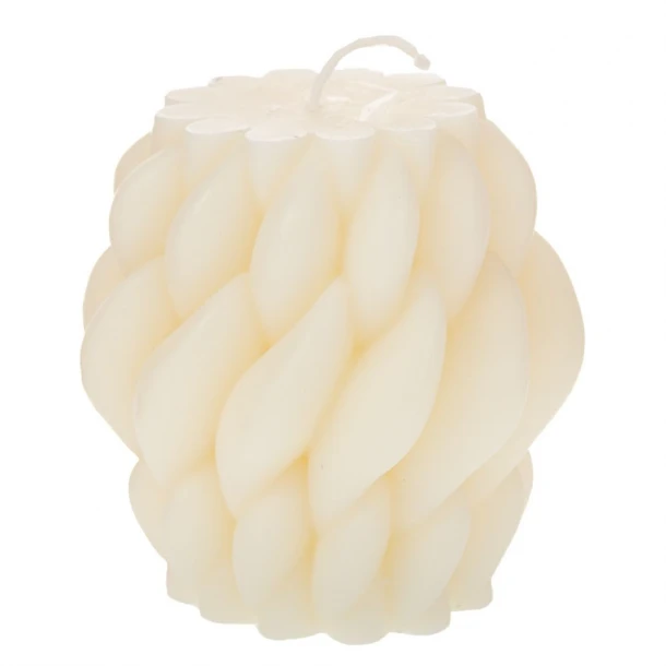 Κερί Χειροποίητο Πλεξούδα Κρεμ 11x10εκ. iliadis 91599