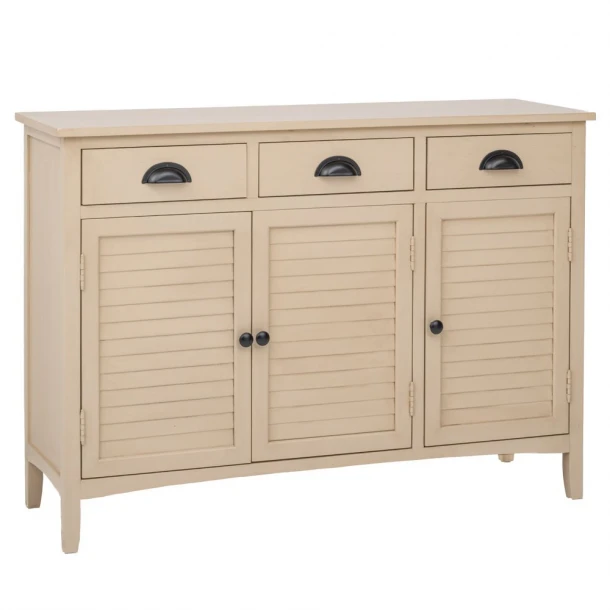 Μπουφές Ξύλινος Με 3 Πόρτες Και 3 Συρτάρια Μπεζ iliadis 105x35x75εκ. 92608