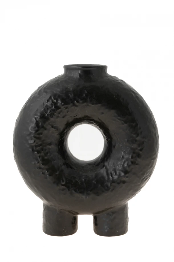 Βάζο Διακοσμητικό Κεραμικό Μαύρο 23x10x27,5εκ. Zen Collection 24.25.50188