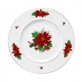 Χριστουγεννιάτικο Πιάτο Φαγητού Ρηχό Πορσελάνης 27εκ. Poisentia CRYSPO TRIO 06.241.01