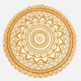 Χαλί Jute Στρογγυλό 120εκ. Λευκό-Natural ESTHETI 817-40002