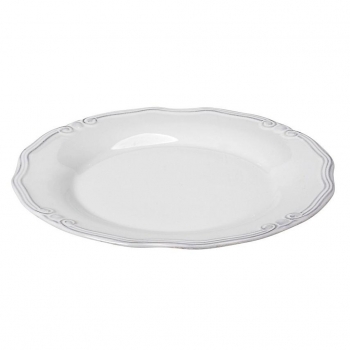 Πιάτο Φαγητού Ρηχό Stoneware Λευκό 25x2εκ. ESPIEL Tiffany RSW101K6