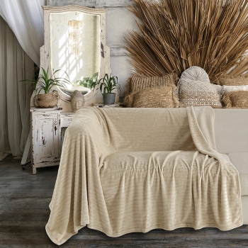 Ριχτάρι Flannel Διθέσιου 170x250εκ. Enzo Beige Melinen 20003805