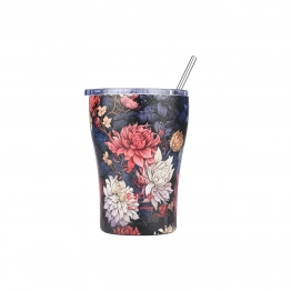 Θερμός-Ποτήρι Ανοξείδωτο Midnight Blossom Save The Aegean Estia 350ml-9x13εκ. 01-22945