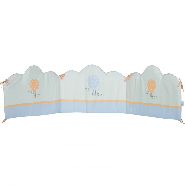 Πάντα Κούνιας Microfiber 45x195εκ. Digital Print Fun 4880 Γαλάζια-Κίτρινη-Μέντα Das Baby