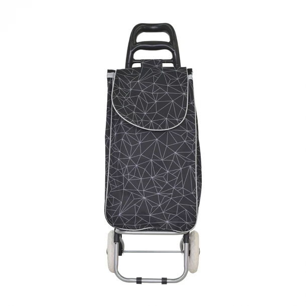 Καρότσι Λαΐκής Μεταλλικό-Υφασμάτινο Μαύρο Lux Estia 35,5x22x95,7εκ.  04-3364