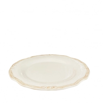 Πιάτο Φαγητού Ρηχό Stoneware Tiffany Cream ESPIEL 25x2εκ. RSV101K6