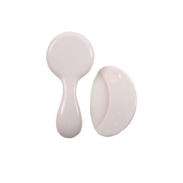Σετ Βρεφική Βούρτσα & Χτενάκι Minene Baby Set Hair Pink 18319006060OS